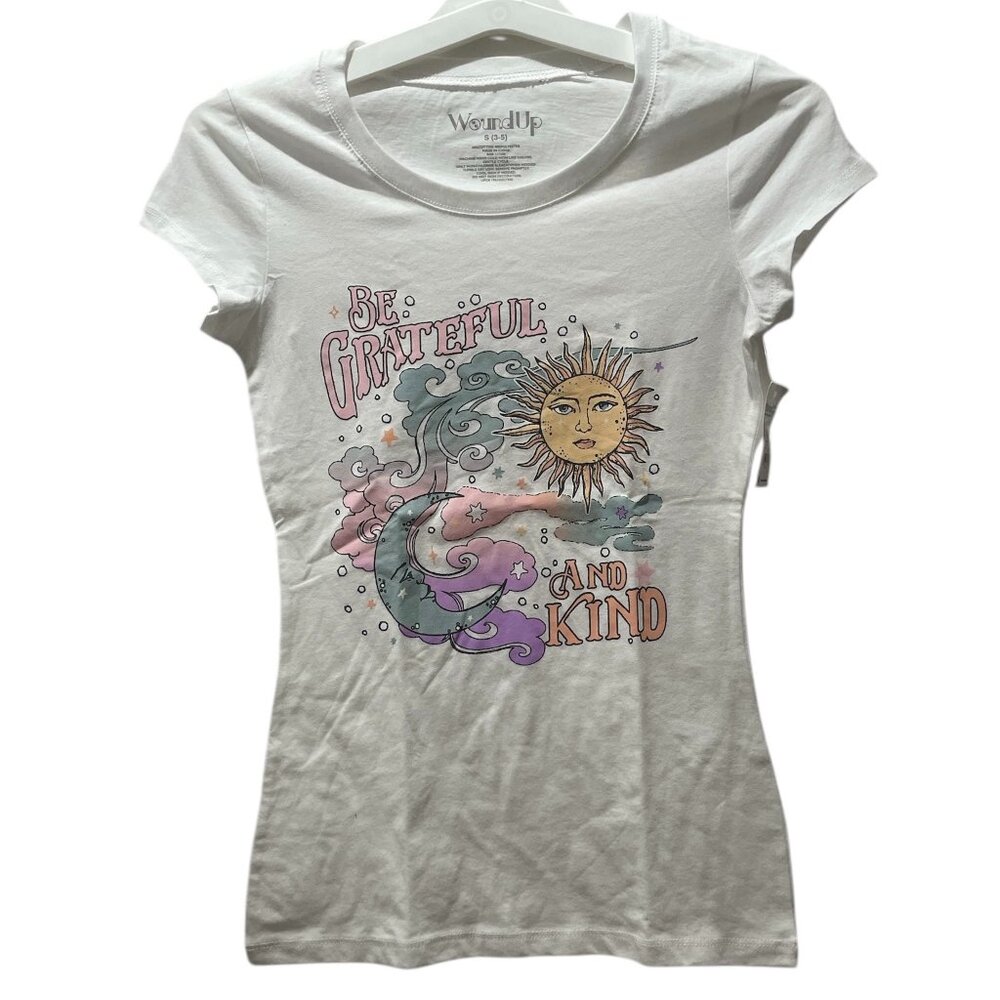 Women's Short Sleeve Tee, Wound Up, S (3-5), White, NWT